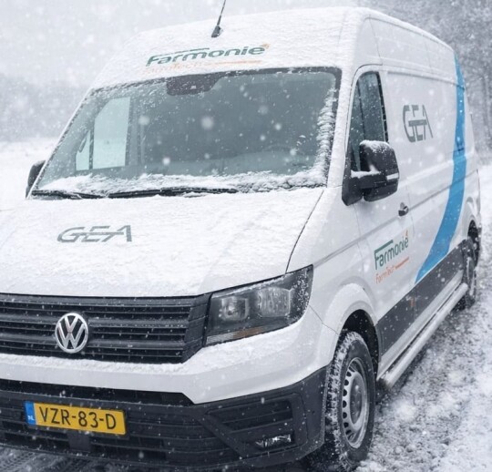 Farmonie FarmTech auto in sneeuw